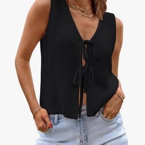 Lillusory Black V-Neck Tank Top